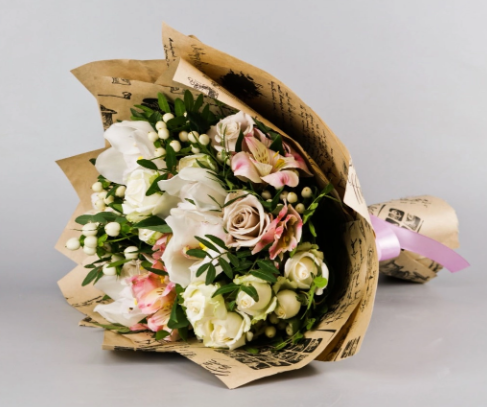 Yellow Tulip & Baby's Breath